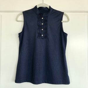 TAIL Women's Sleeveless Golf Shirt Navy Sz Small